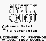 Mystic Quest (Germany) Title Screen